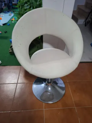 Juego de 3 Sillas Modernas Blancas