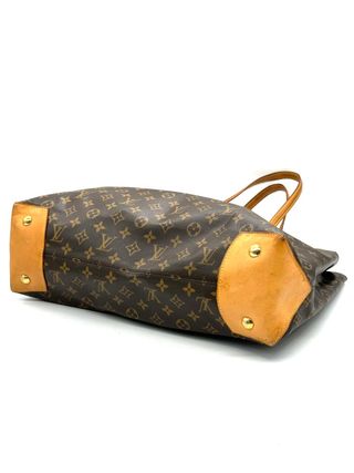 Louis Vuitton Cabas Bolso Marrón Dorado