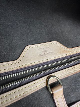 Louis Vuitton Cabas Bolso Marrón Dorado