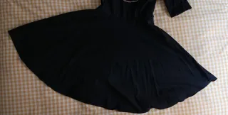 Vestido pin up bordado loros negro