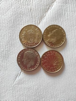 Lote 4 monedas 100 pesetas España