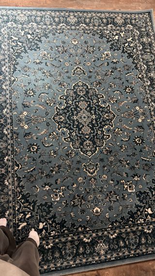 Alfombra Persa Azul y Gris