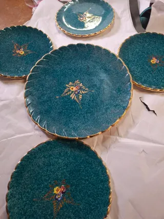 5 Piatti in Ceramica dipinta