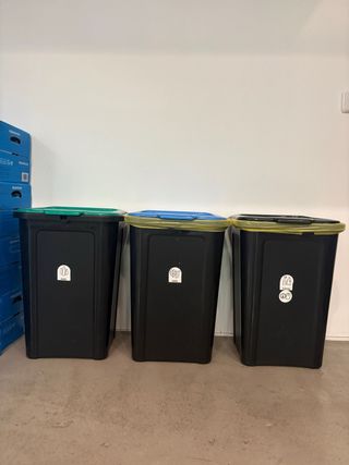 3 Cubos de Reciclaje Plástico