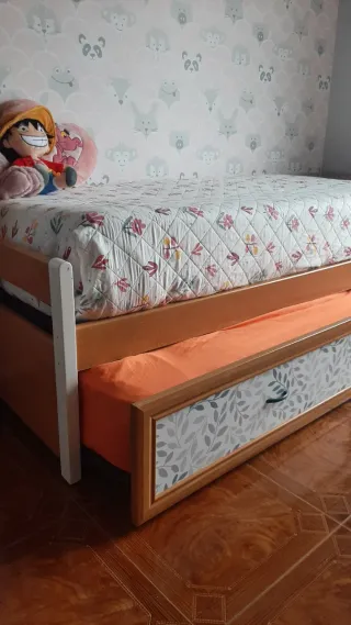 Cama nido doble de madera