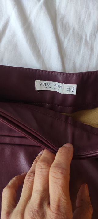 Falda - pantalón burdeos