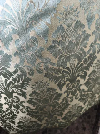 Tela Fallera/Fiesta Brocado Damasco Verde Dorado