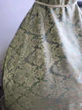 Tela Fallera/Fiesta Brocado Damasco Verde Dorado
