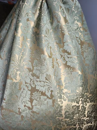 Tela Fallera/Fiesta Brocado Damasco Verde Dorado