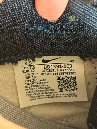 Nike Dunk Low Retro Georgetown Azul Cinza