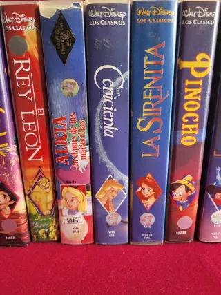 Lote 8 Películas VHS Disney Clásicos Español