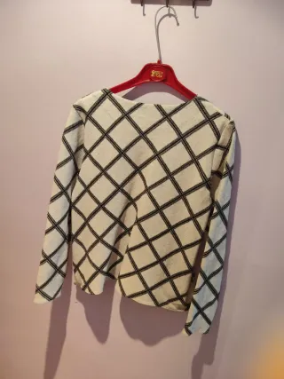 Jersey cuadros blanco y negro