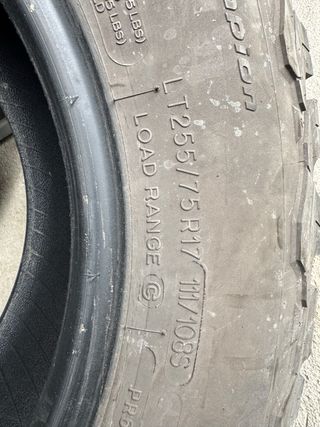 4 Neumáticos BFGoodrich All Terrain KO2 255/75R17