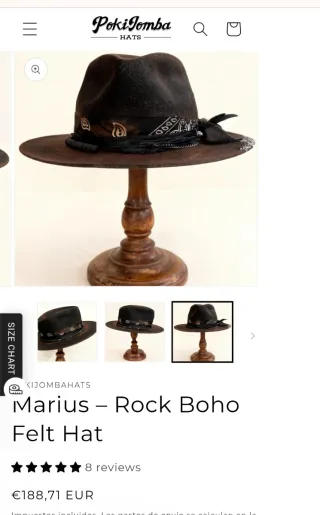 Sombrero Fedora Pokijomba Hats Negro