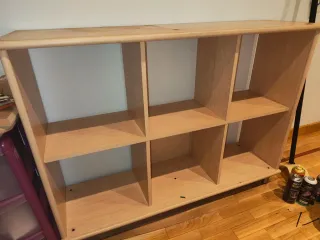 Estantería modular 6 cubos madera