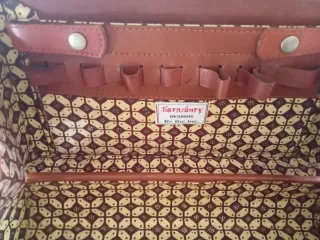 Valigetta vintage donna in cuoio marrone