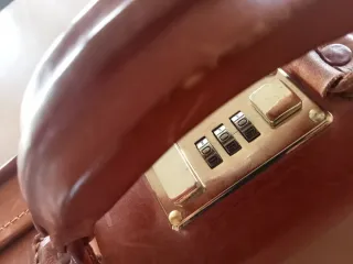 Valigetta vintage donna in cuoio marrone