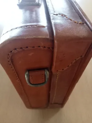 Valigetta vintage donna in cuoio marrone