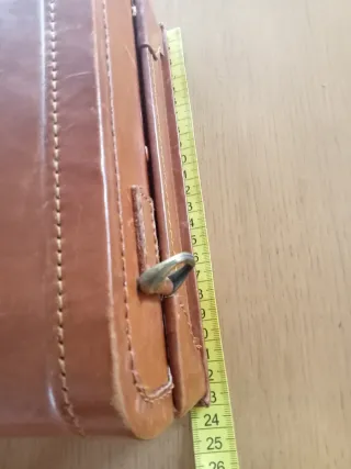 Valigetta vintage donna in cuoio marrone