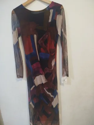 Vestido gasa estampado talla única