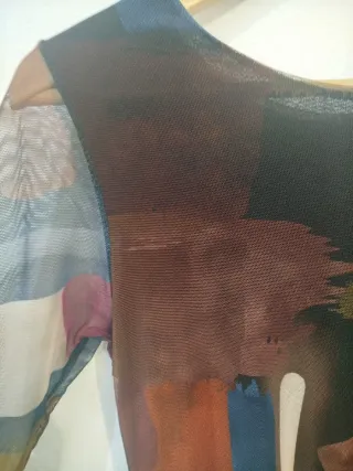 Vestido gasa estampado talla única