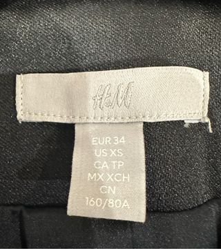 Abrigo blazer largo negroH&M TallaXS usado una vez