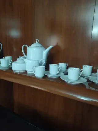 Juego de café porcelana azul y blanco