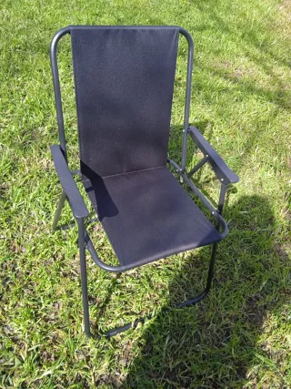 Lote 2 Sillas Plegables Tela y Metal