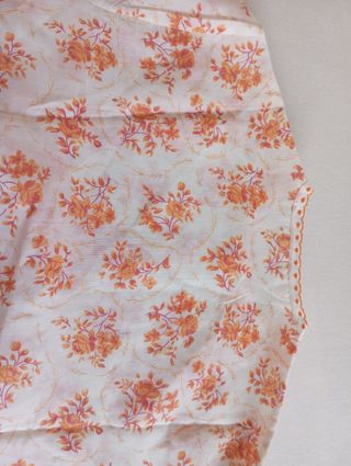 Camisón vintage flores naranjas 20% algodón