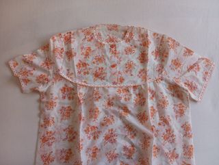Camisón vintage flores naranjas 20% algodón