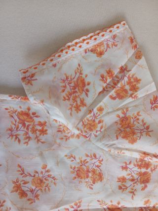 Camisón vintage flores naranjas 20% algodón