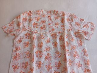 Camisón vintage flores naranjas 20% algodón