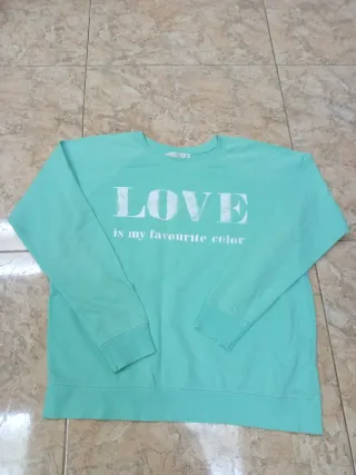 Sudadera turquesa LOVE