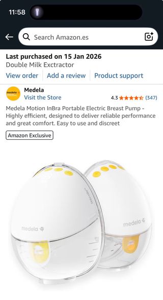 Sacaleches Medela Motion in Bra Portátil x2