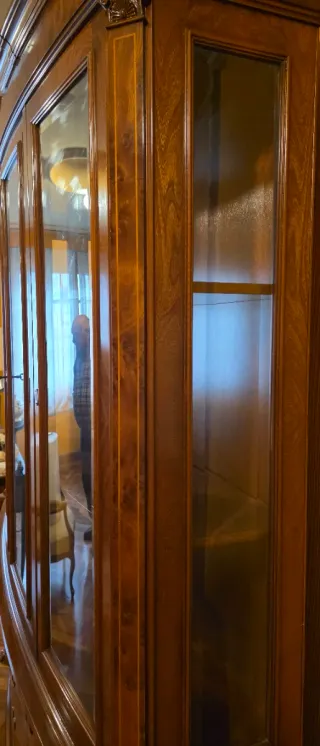 Vitrina de madera y cristal