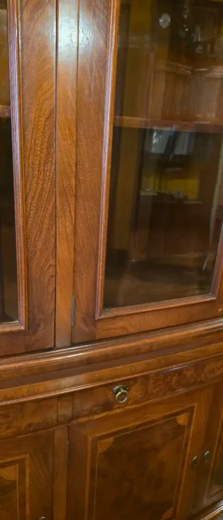 Vitrina de madera y cristal