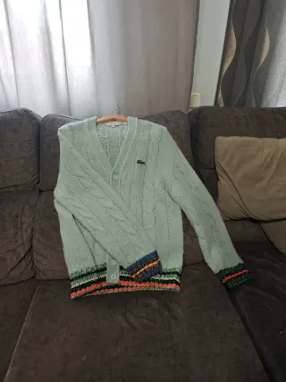 Chaqueta Lacoste lana azul