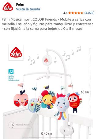 Móvil cuna Fehn con peluches
