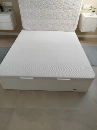 Canapé abatible Flex madera blanco 135x190