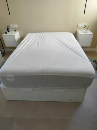 Canapé abatible Flex madera blanco 135x190