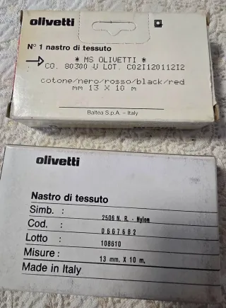 Nastro Olivetti tessuto per macchina da scrivere