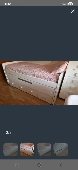 Cama nido con cajones de almacenaje