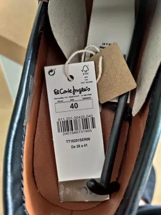 Mocasines El Corte Inglés Negro Talla 40
