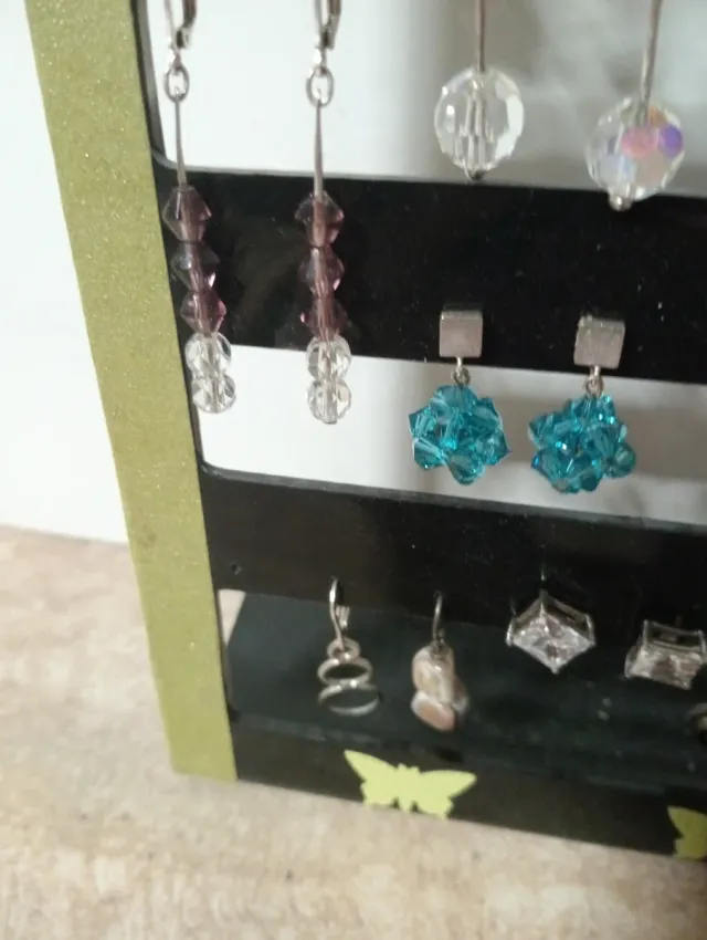 Pendientes de plata con piedras