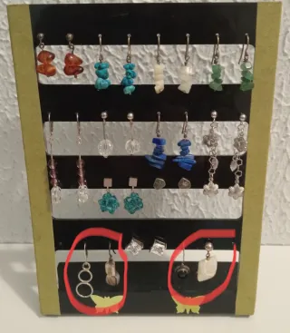 Pendientes de plata con piedras