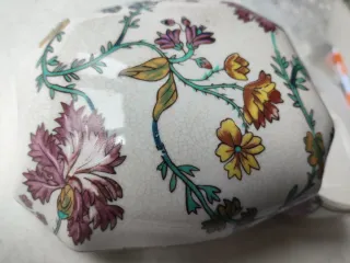 Caja cerámica decorativa floral