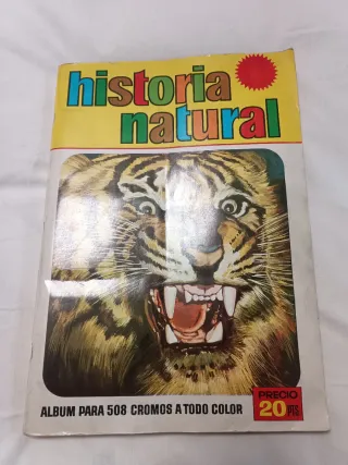Álbum Historia Natural Cromos 1967 completo.