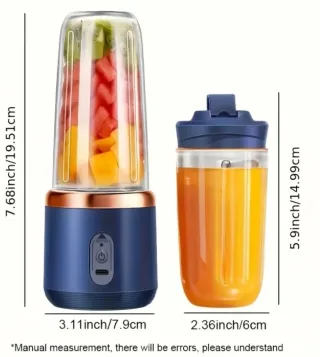 Licuadora Portátil 2 en 1 Carga USB