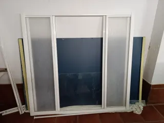 Mampara Ducha Cristal y Aluminio