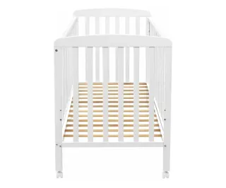 Cuna de madera Haya Blanca Asalvo y colchón